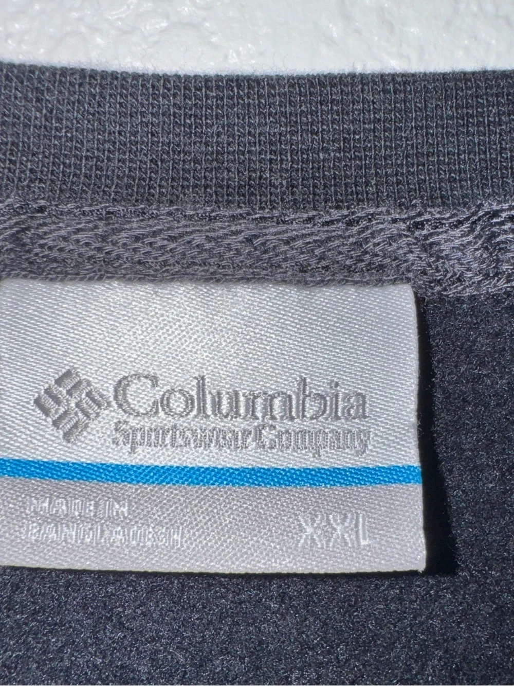 Columbia Men’s Trek Crew Fleece Lined Black Branded Logo Sweatshirt Gorpcore XXL